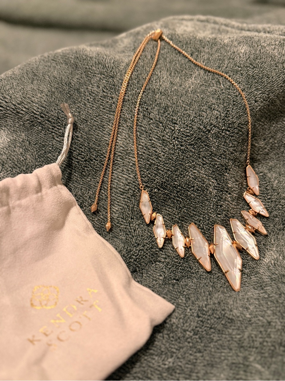 Kendra Scott Bernice Rose Gold and MoP Statement Necklace
